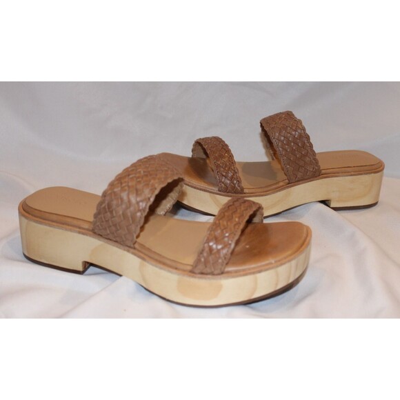 Nisolo Woven Women's All Day Open Toe Clog Sandal US 9 NIB $170 ALMOND - Picture 3 of 6
